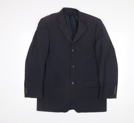 Mens UK Size 40 Moss Regular Blue Suit Jacket