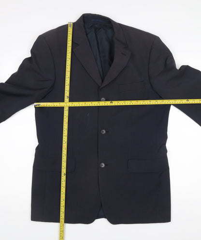 Mens UK Size 40 Moss Regular Blue Suit Jacket