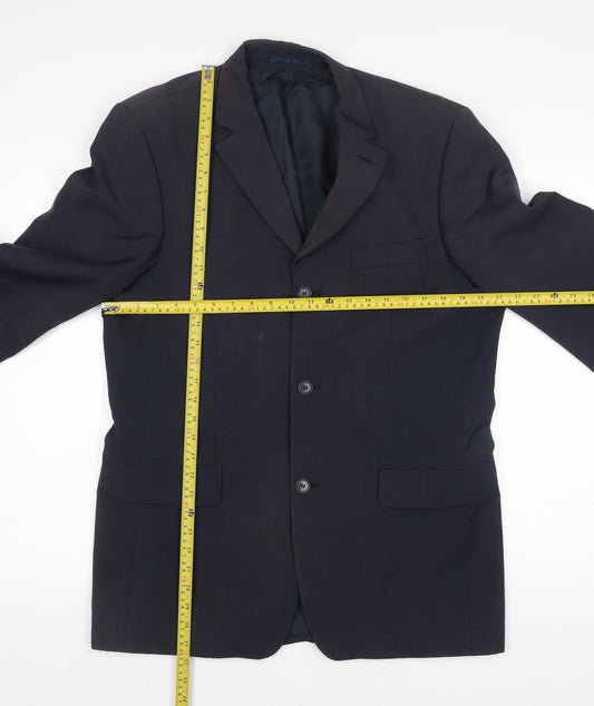 Mens UK Size 40 Moss Regular Blue Suit Jacket