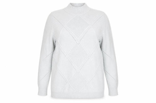 Damart Women’s Grey Pullover Jumper Size 18/20 Mock Neck Knit