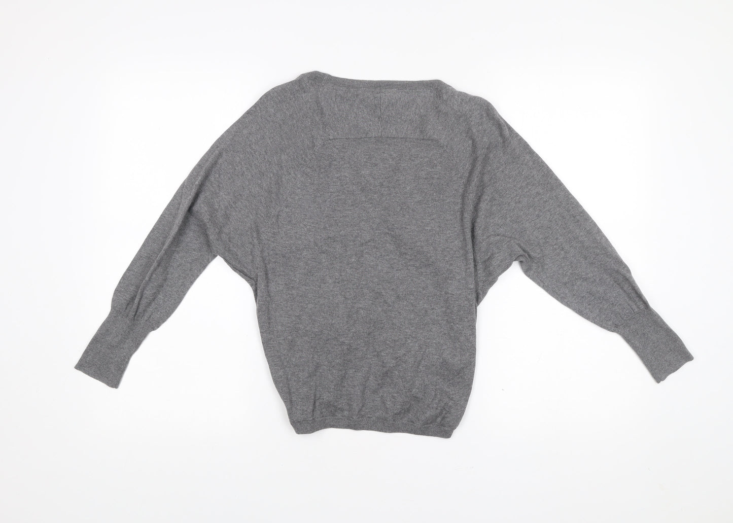 Womens UK Size 10 Fat Face Grey Cardigan Jumper