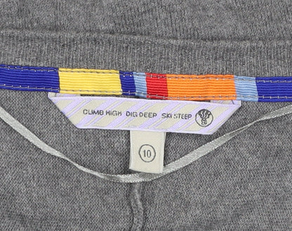 Womens UK Size 10 Fat Face Grey Cardigan Jumper