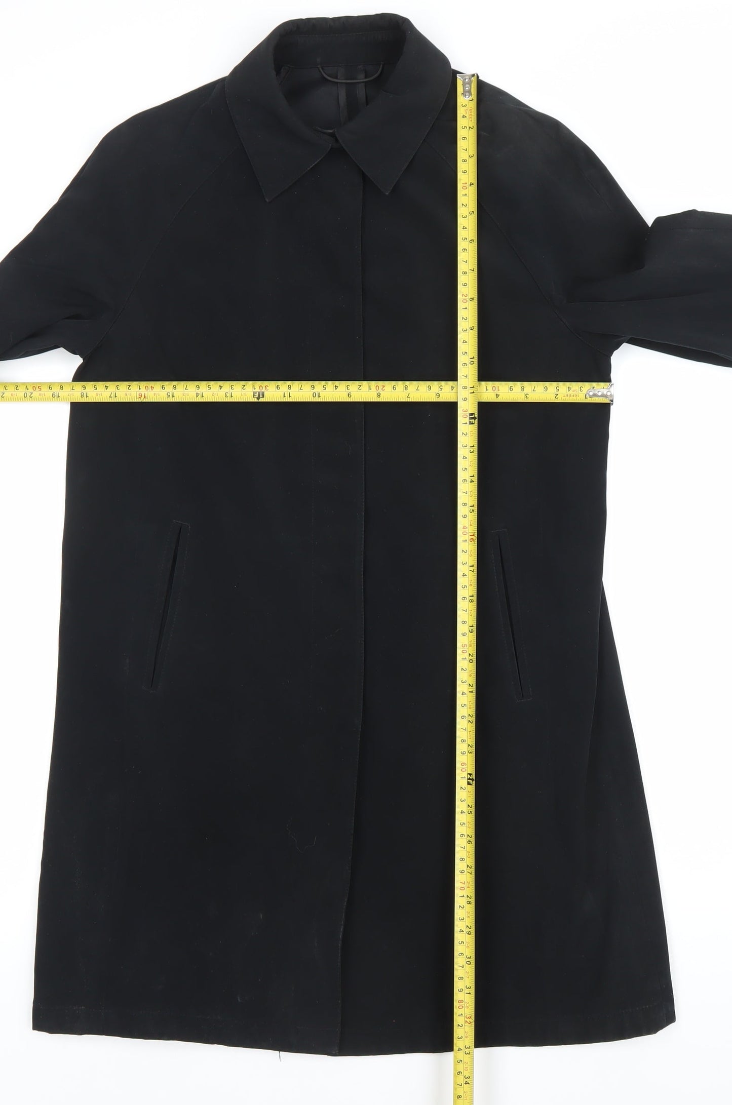 Next Womens Black Polyester Coat UK 8 Workwear Overcoat