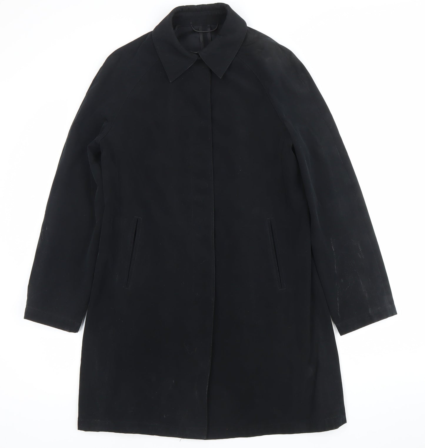 Next Womens Black Polyester Coat UK 8 Workwear Overcoat