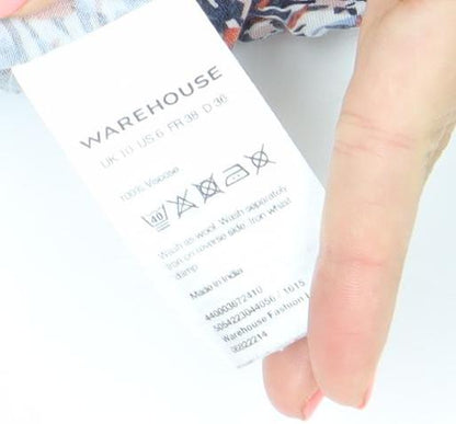 Warehouse Womens Multicoloured Viscose Tank Dress Size 10