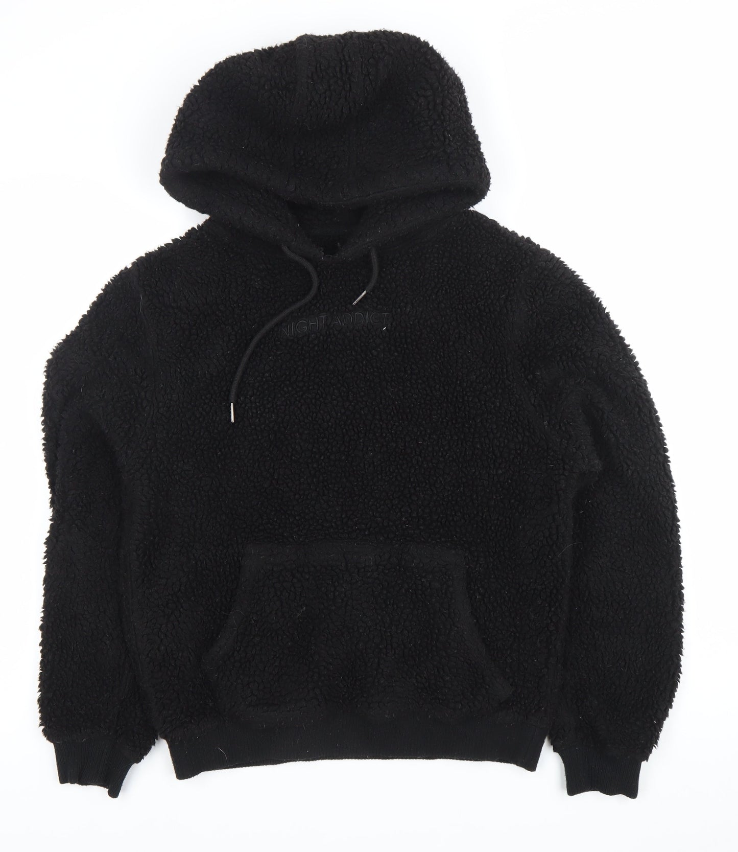 Night Addict Womens Black Hoodie M Pullover Hooded Polyester Warm