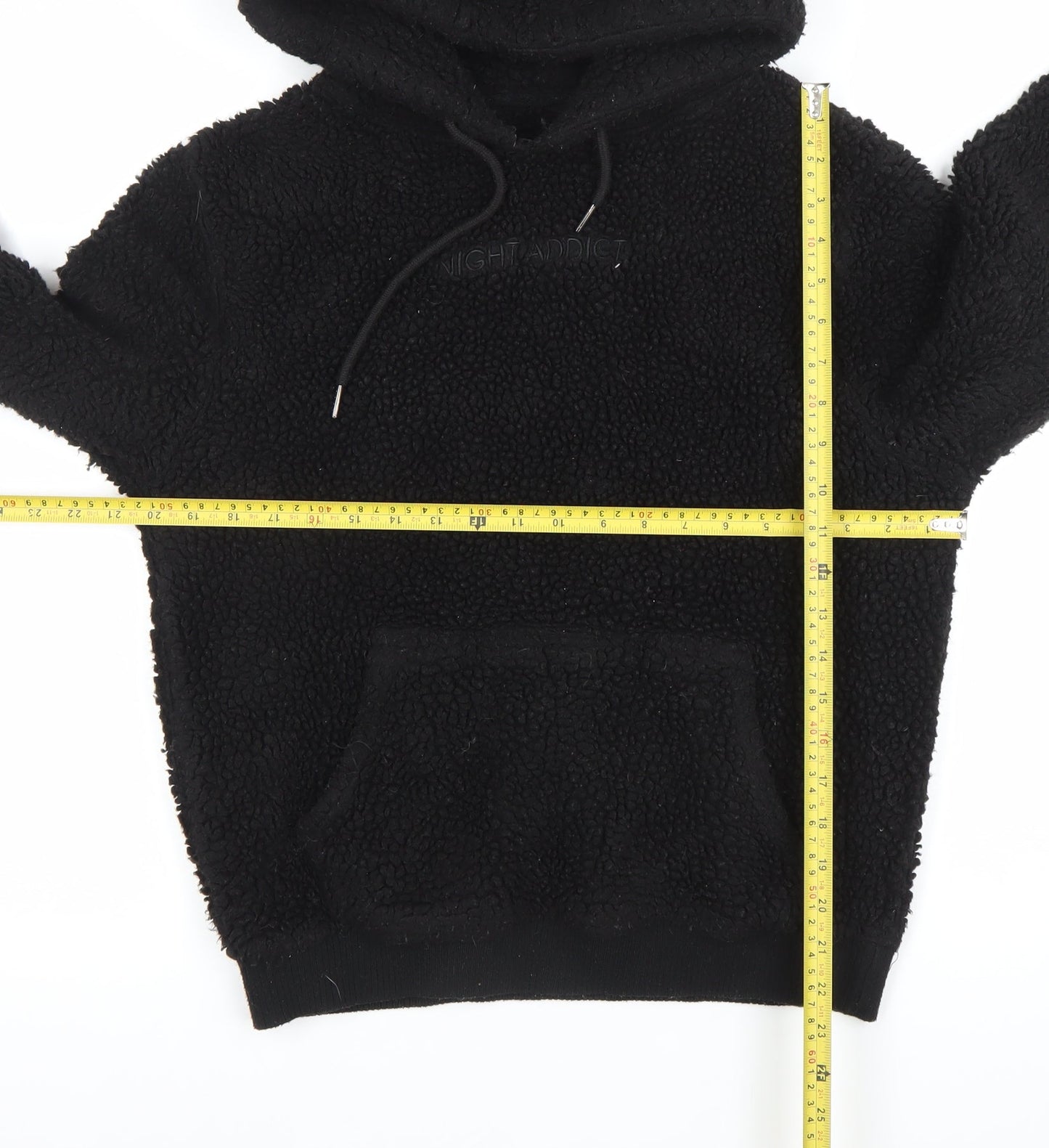 Night Addict Womens Black Hoodie M Pullover Hooded Polyester Warm