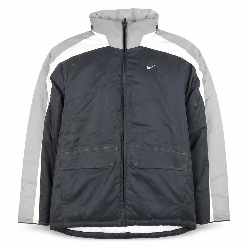 Nike Unisex Adults Grey Polyester Puffer Jacket Size M