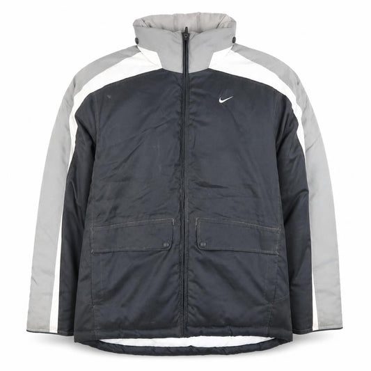 Nike Unisex Adults Grey Polyester Puffer Jacket Size M