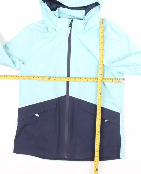 Mountain Warehouse Boys Blue Waterproof Hooded Rain Coat Jacket 11-12 Years