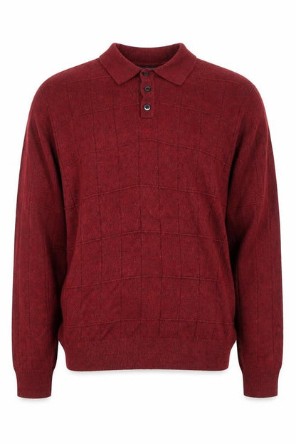 Dockers Men’s Red Long Sleeve Polo Knit Jumper Size M