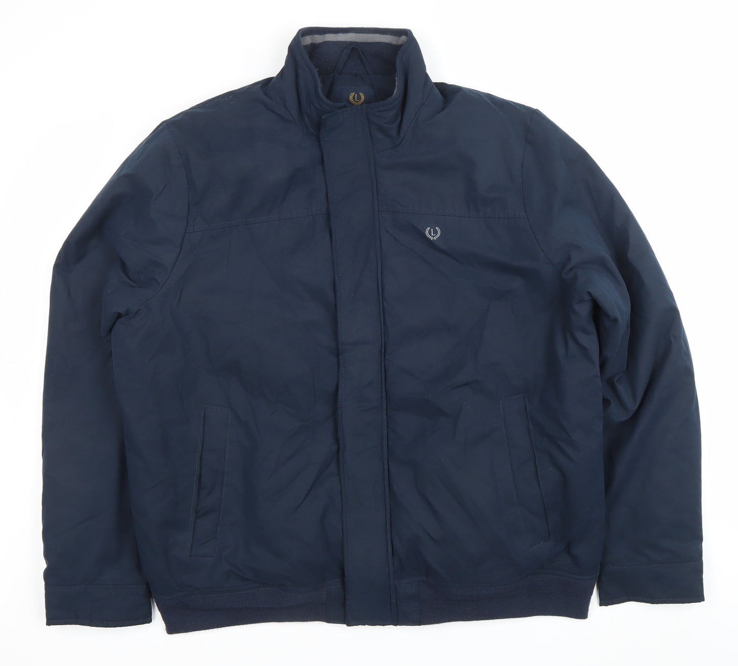Lincoln Men’s Blue XL Jacket Regular Fit Mid-Length Cotton Blend
