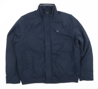 Lincoln Men’s Blue XL Jacket Regular Fit Mid-Length Cotton Blend