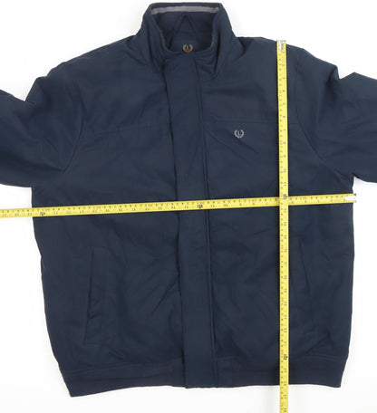 Lincoln Men’s Blue XL Jacket Regular Fit Mid-Length Cotton Blend