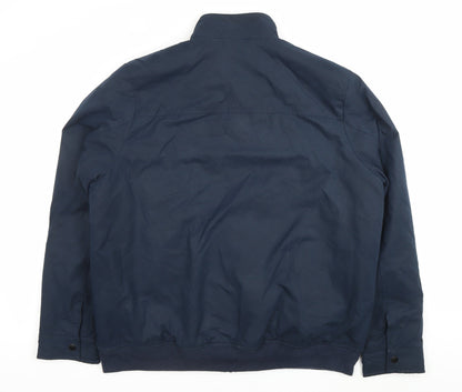 Lincoln Men’s Blue XL Jacket Regular Fit Mid-Length Cotton Blend