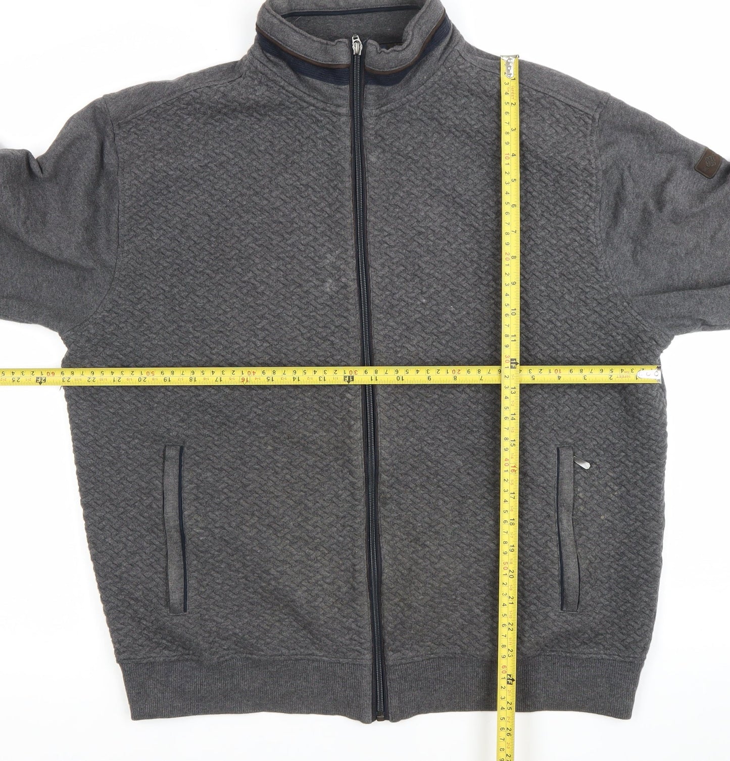 Baileys Men’s Grey XL Full Zip Sweatshirt Jacket with Pockets
