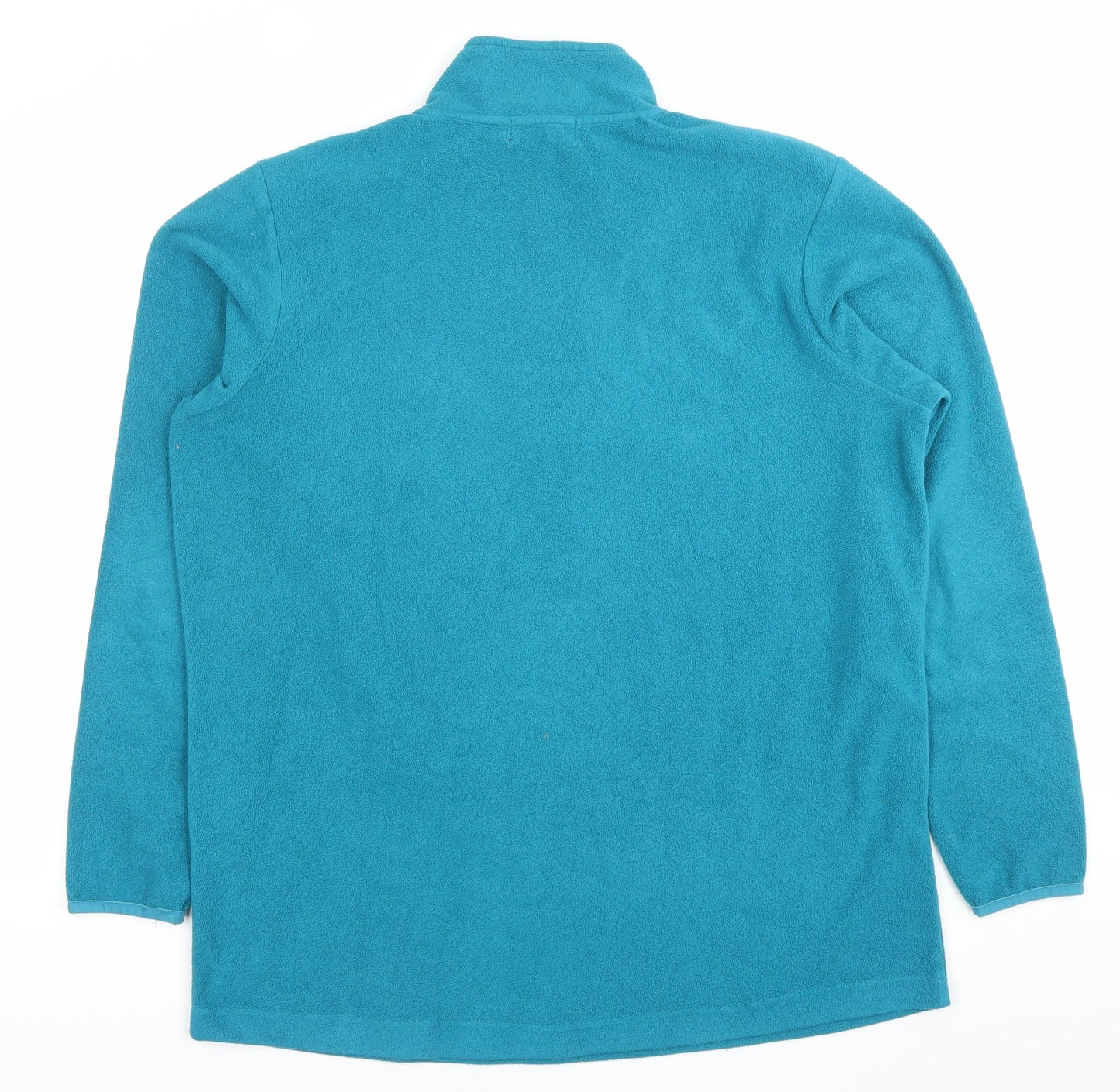 Cotton Traders Men’s Blue Fleece Sweatshirt L Mock Neck Half Zip