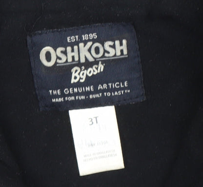 OshKosh B'gosh Boys Black Space Print Puffer Winter Jacket 3 Years