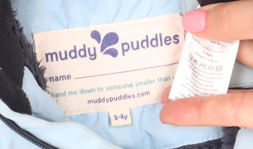 Muddy Puddles Boys Blue 3-4Y Waterproof Parka Winter Coat