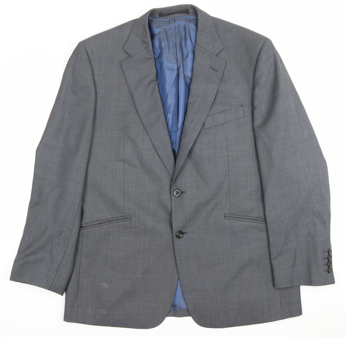 Marks and Spencer Women’s Grey Wool Suit Jacket Size 42 Regular Fit
