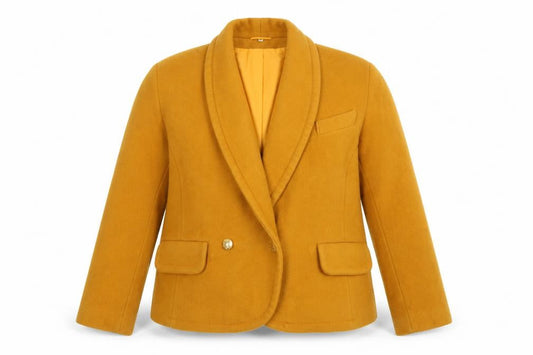 NOTO Womens Brown Wool Blend Blazer Jacket Size 16 Classic Workwear