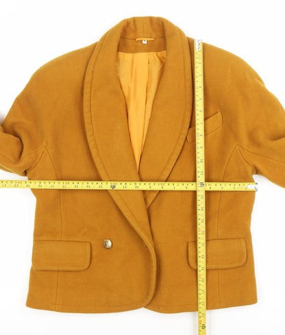 NOTO Womens Brown Wool Blend Blazer Jacket Size 16 Classic Workwear