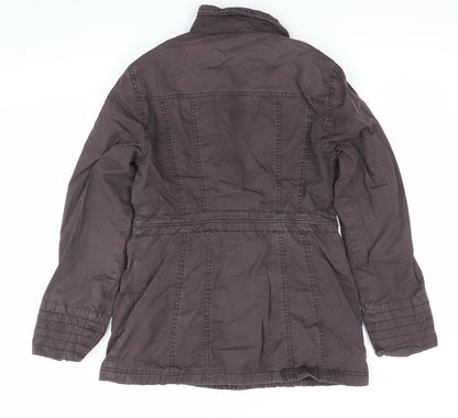 TU Women Brown Size 8 Military Jacket with Pockets