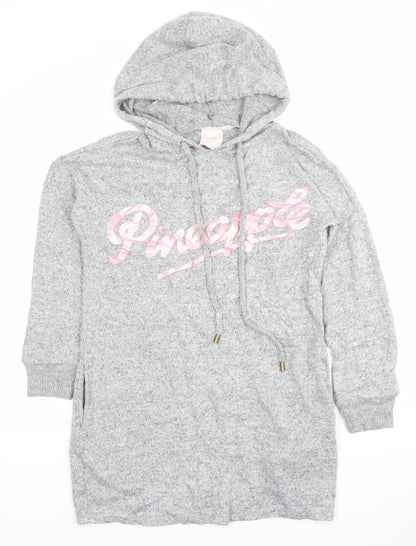 Pineapple Women Grey XS Hoodie T-Shirt Dress Casual Lounge