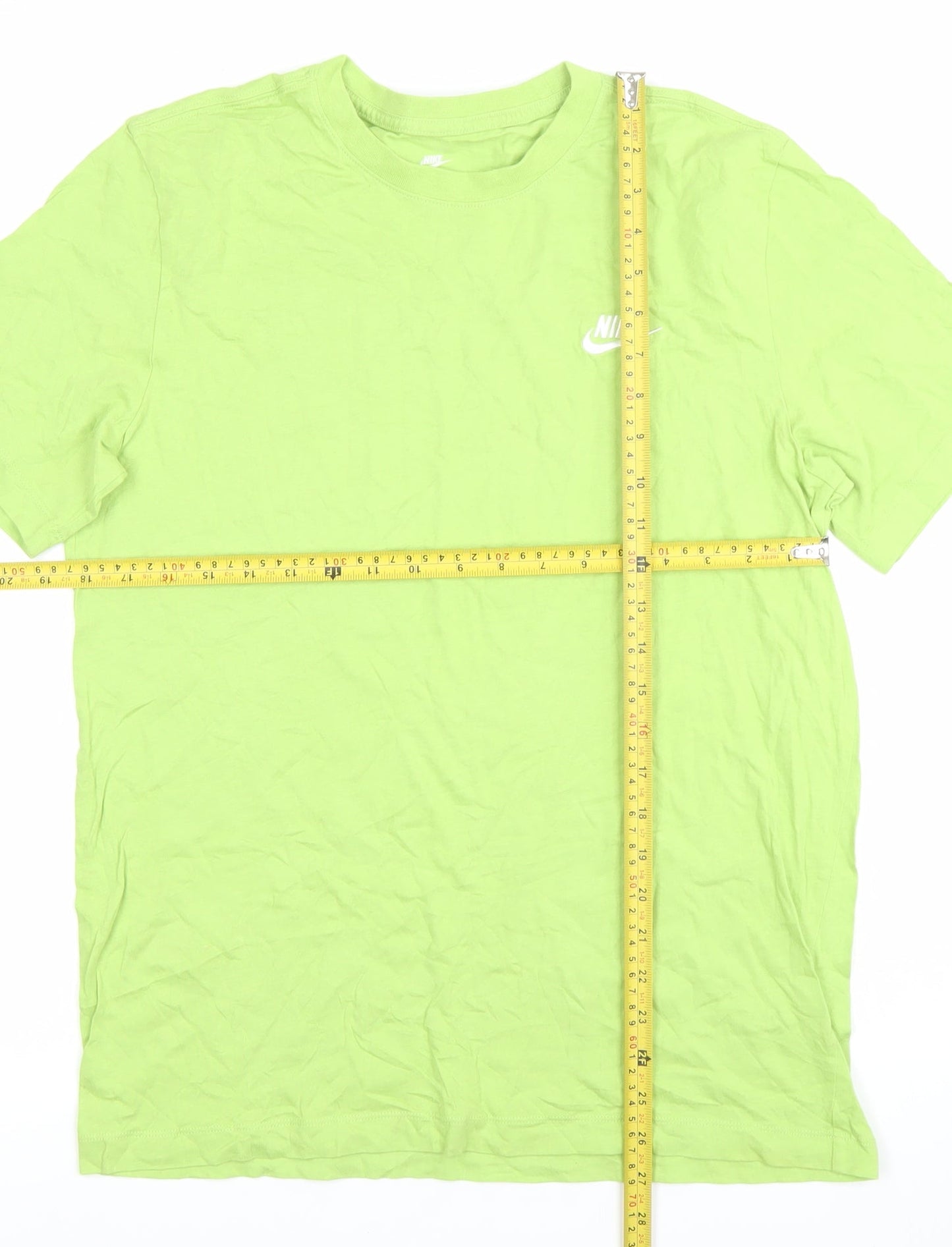 Nike Men's Green Crew Neck Short Sleeve Cotton T-Shirt M