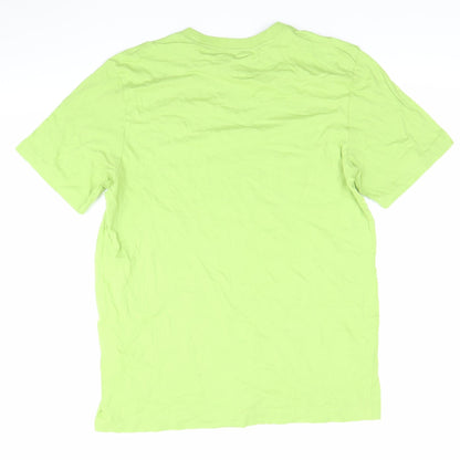 Nike Men's Green Crew Neck Short Sleeve Cotton T-Shirt M