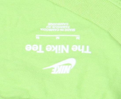 Nike Men's Green Crew Neck Short Sleeve Cotton T-Shirt M