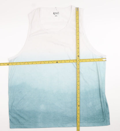 ACW85 Men’s Blue Ombre Sleeveless Tank Top XXL Polyester
