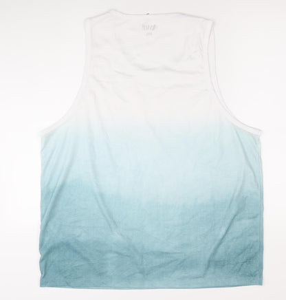 ACW85 Men’s Blue Ombre Sleeveless Tank Top XXL Polyester