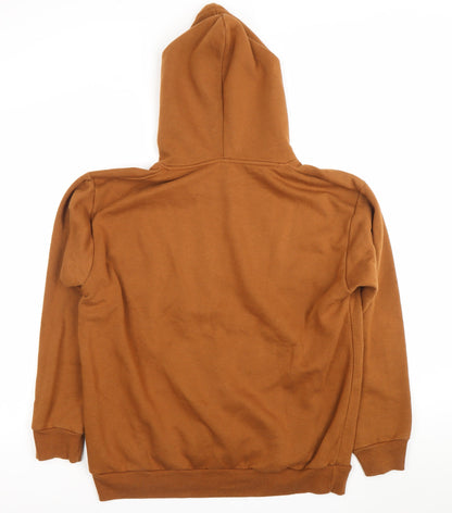 The Girls Bathroom Women’s Brown Hoodie M His Loss Slogan Pullover