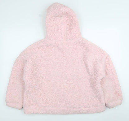 Disney Womens Pink Stitch Pullover Hoodie UK 8-10 Fleece Sleepwear