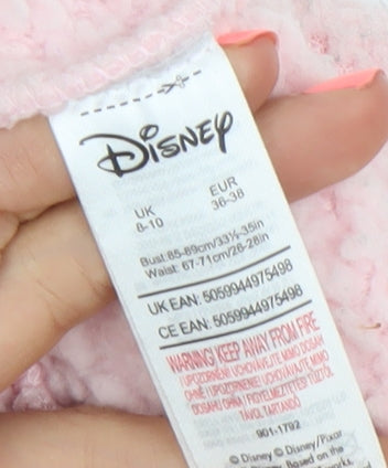 Disney Womens Pink Stitch Pullover Hoodie UK 8-10 Fleece Sleepwear