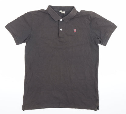 Knowledge Cotton Apparel Men’s Grey Polo Shirt Size S Organic Cotton