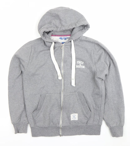 Fred & Boston Men’s Grey Full Zip Hoodie Size S Regular Fit