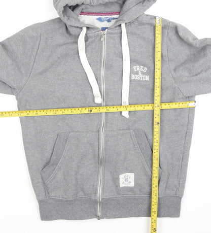 Fred & Boston Men’s Grey Full Zip Hoodie Size S Regular Fit