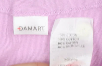 Damart Women’s Pink Cotton Button-Up Henley Shirt Long Sleeve S