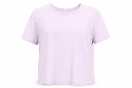 Weekday Women's Purple Cotton T-Shirt Size M Short Sleeve Casual