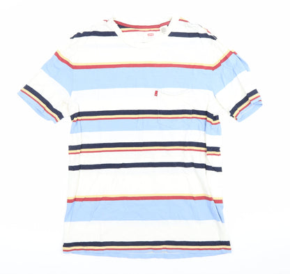 Levi's Men's Multicoloured Striped Cotton T-Shirt Size S