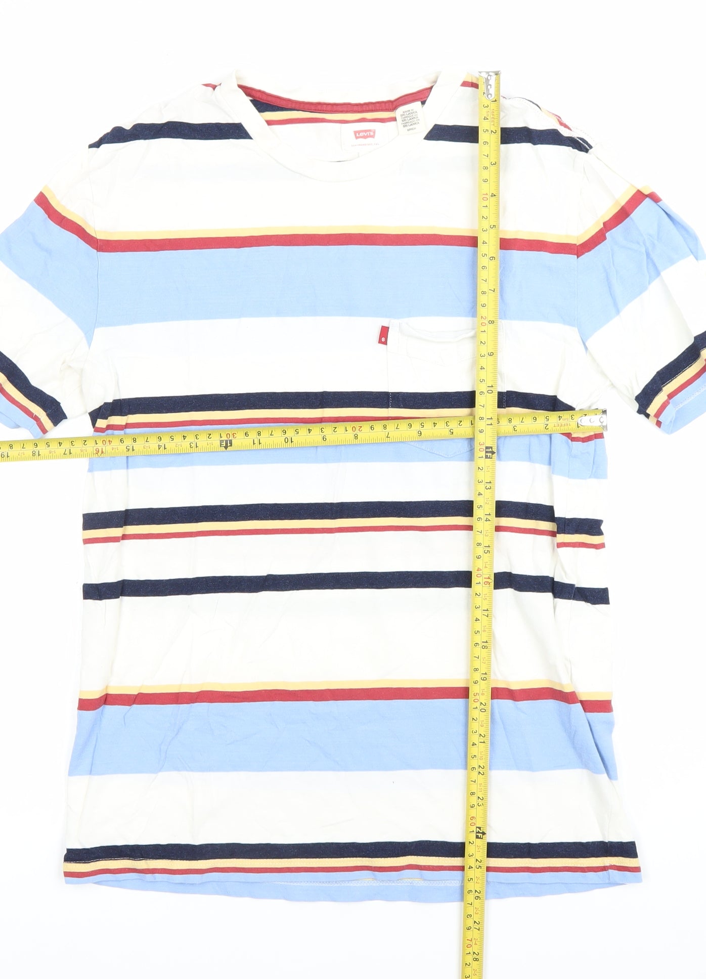 Levi's Men's Multicoloured Striped Cotton T-Shirt Size S