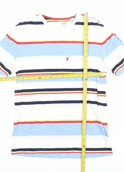 Levi's Men's Multicoloured Striped Cotton T-Shirt Size S