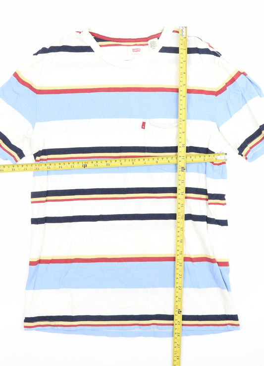 Levi's Men's Multicoloured Striped Cotton T-Shirt Size S