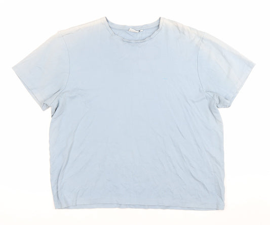 Front view of Kin women’s blue xl basic cotton crew neck short sleeve t-shirt
