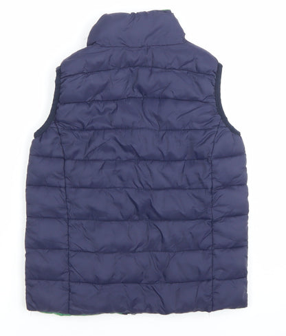 Joules Boys Blue Puffer Gilet 6 Years Sleeveless Quilted Waistcoat