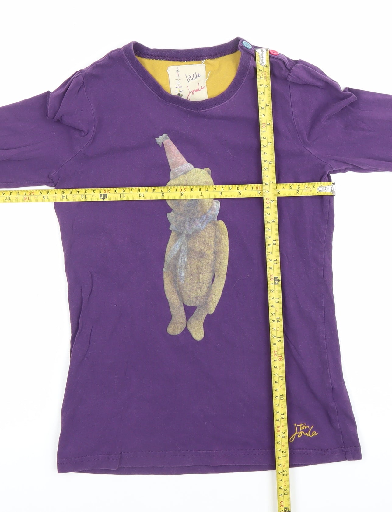 Joules Girls Purple Long Sleeve Bear Graphic T-Shirt 11-12 Years