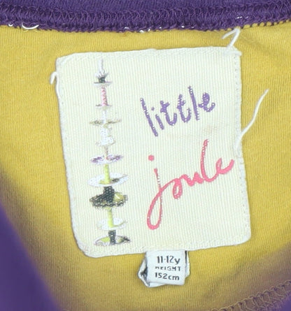 Joules Girls Purple Long Sleeve Bear Graphic T-Shirt 11-12 Years