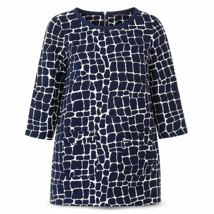 Marks and Spencer Women’s Blue Geometric Shift Dress Size 12